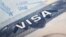 A USA Visa Label in a Passport, undated. Courtesy of US Virtual Embassy in Iran