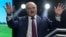 Belarusian President Alexander Lukashenko waves to his supporters at the forum of Union of Women in Minsk, Belarus September 17, 2020. Tut.By via REUTERS ATTENTION EDITORS - THIS IMAGE WAS PROVIDED BY A THIRD PARTY. MANDATORY CREDIT