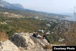 Анна с дочерью в Крыму