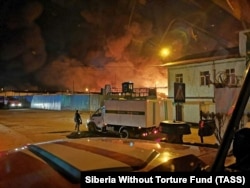Пожар в исправительной колонии в Ангарске. Фото ТАСС 10 апреля, 2020 года