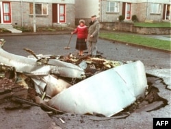 Обломки самолета в Локерби