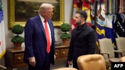 Трамп и Зеленский на встрече в Белом Доме 18 августа 2025 года