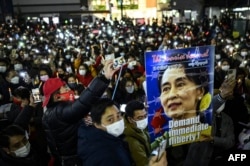 Протест против военного переворота в Мьянме. Токио, 6 февраля