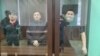 Russia--Izhevsk--the defendants in the "Baimak case" Ainur Karimov (right), Vilyur Sagadiev (center), Albert Tagirov (left)