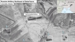 Russian Missiles in Debaltsevo Ukraine - air photo shooting