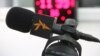 Kyrgyzstan: Azattyk Radio's logo - Media - Microphone, "Azattyk Media" - RFE/RL's Kyrgyz Service