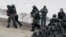 RUSSIA -- Law enforcement officers detain participants during a rally in support of jailed Russian opposition leader Alexei Navalny in Kazan, Russia January 31, 2021.