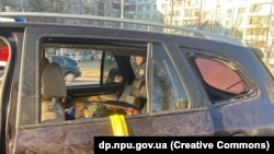Днепр. Автомобиль Федько после взрыва