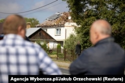 Поврежденый российским дроном жилой дом в Польше, 10 сентября 2025, фото Reuters