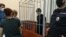 Russia - Moscow - Postgraduate student of Moscow State University Azat Miftakhov in court.